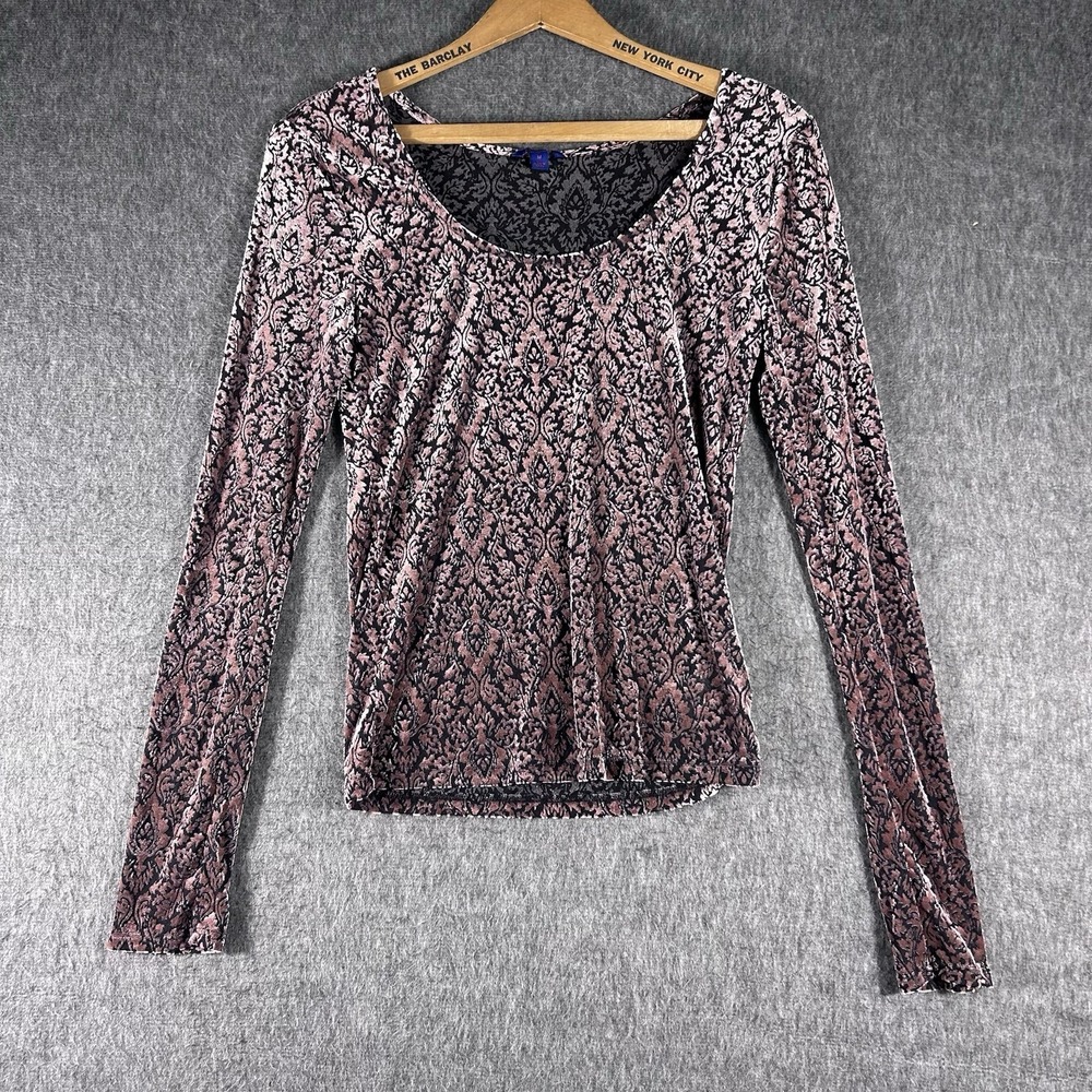 Aeropostale Y2K Velvet Burnout Top Semi-sheer Size M Stretch Festival‎ Rave